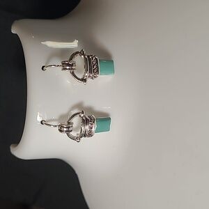 Faux turquoise earrings